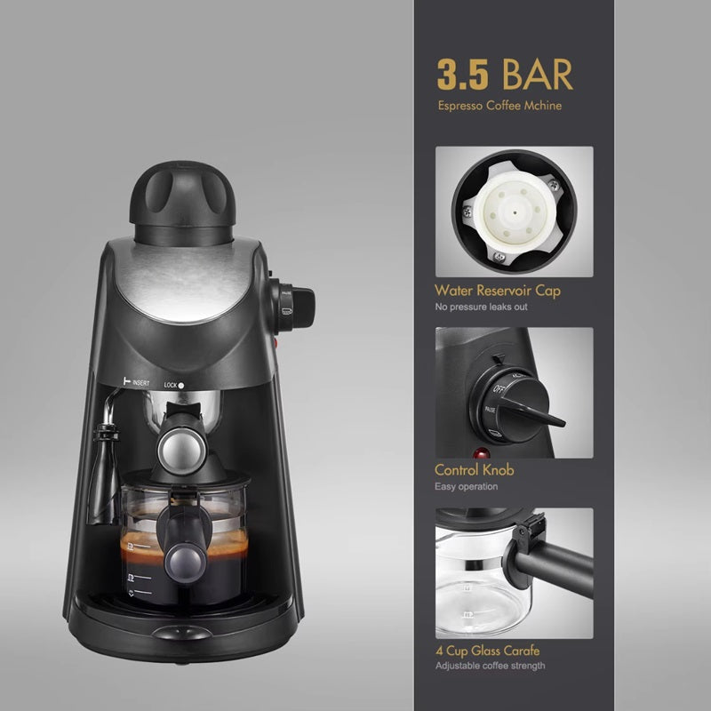 Macchina per espresso 3,5 bar con lancia vapore integrata