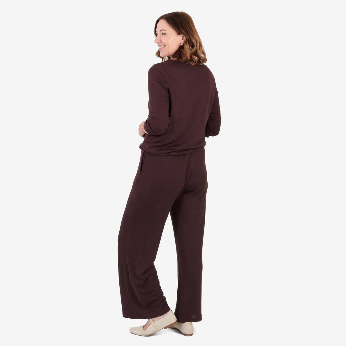 Maglia dolcevita donna a maniche lunghe con effetto marl spazzolato e finitura a coste morbide