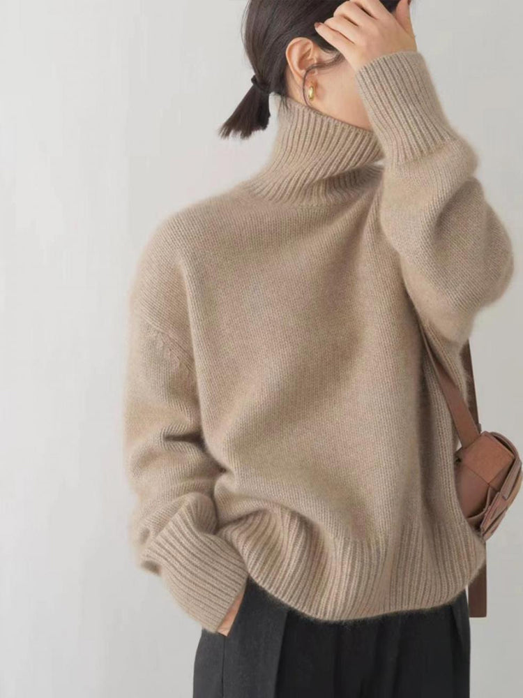 Maglione dolcevita in cashmere da donna