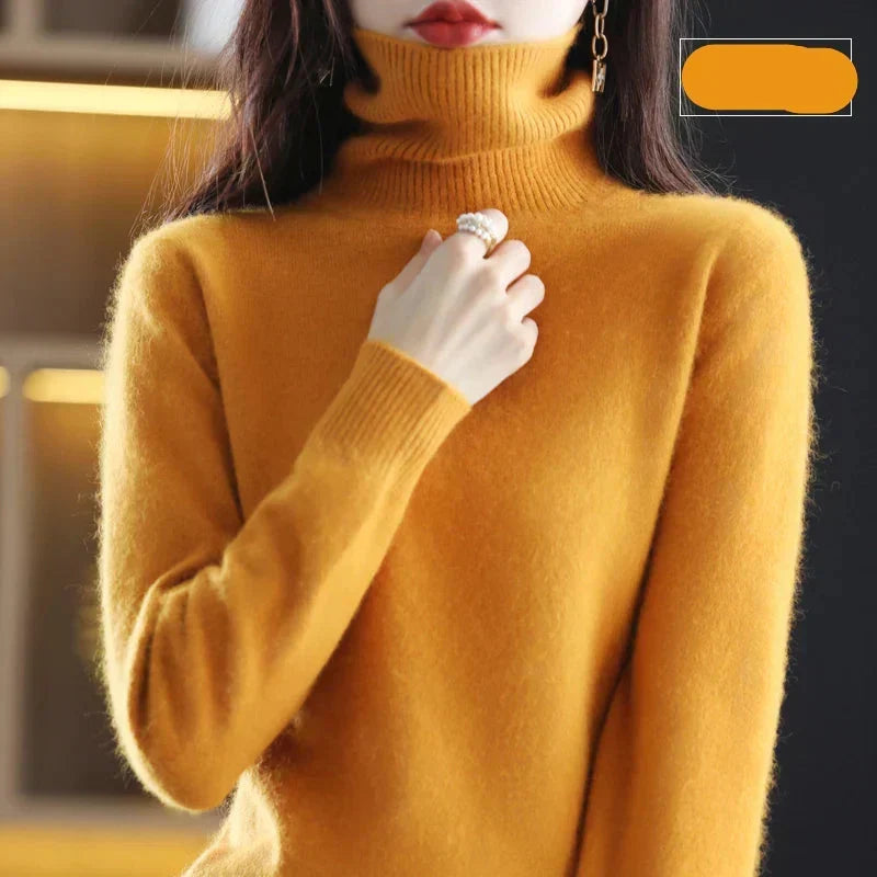 Maglione dolcevita in puro cashmere 100% per autunno e inverno