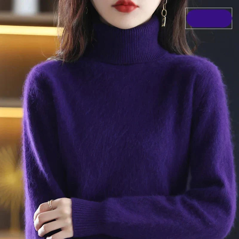 Maglione dolcevita in puro cashmere 100% per autunno e inverno