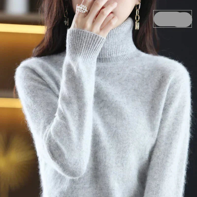 Maglione dolcevita in puro cashmere 100% per autunno e inverno