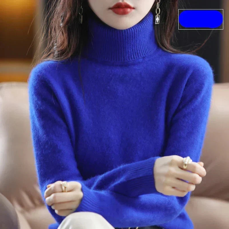 Maglione dolcevita in puro cashmere 100% per autunno e inverno