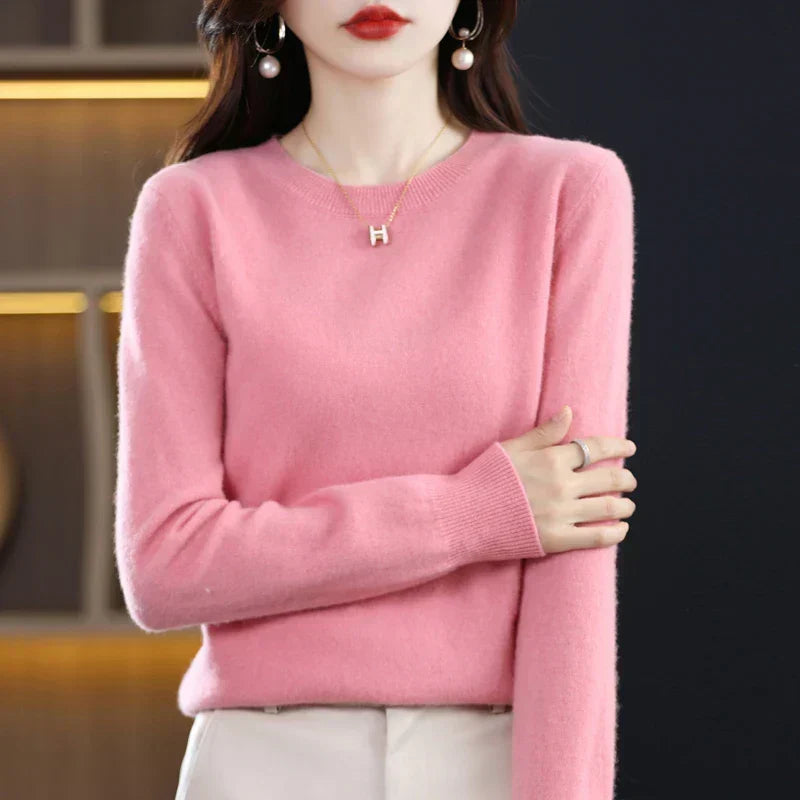 Maglione in pura lana cashmere per autunno e inverno
