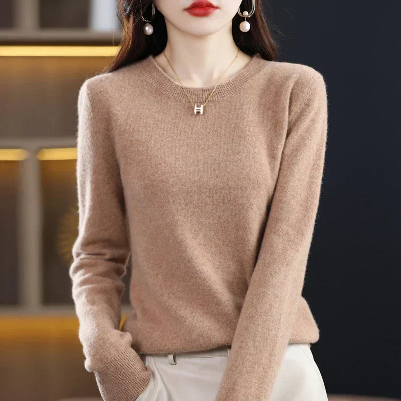 Maglione in pura lana cashmere per autunno e inverno