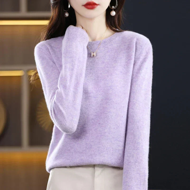 Maglione in pura lana cashmere per autunno e inverno