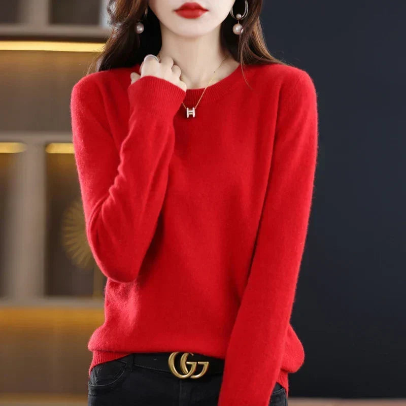 Maglione in pura lana cashmere per autunno e inverno