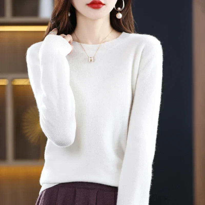Maglione in pura lana cashmere per autunno e inverno