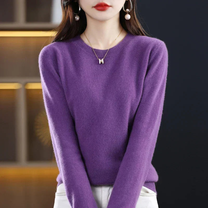 Maglione in pura lana cashmere per autunno e inverno