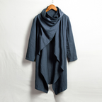 Mantello unisex in lino con cappuccio