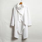 Mantello unisex in lino con cappuccio