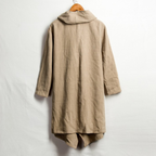 Mantello unisex in lino con cappuccio