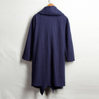 Mantello unisex in lino con cappuccio