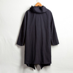 Mantello unisex in lino con cappuccio