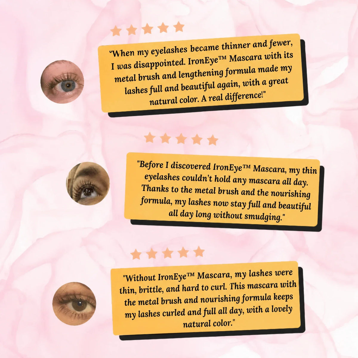 Mascara waterproof | Volume istantaneo | Scovolino di precisione senza grumi | IronEye