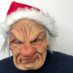 Maschera copricapo in lattice naturale con bocca mobile