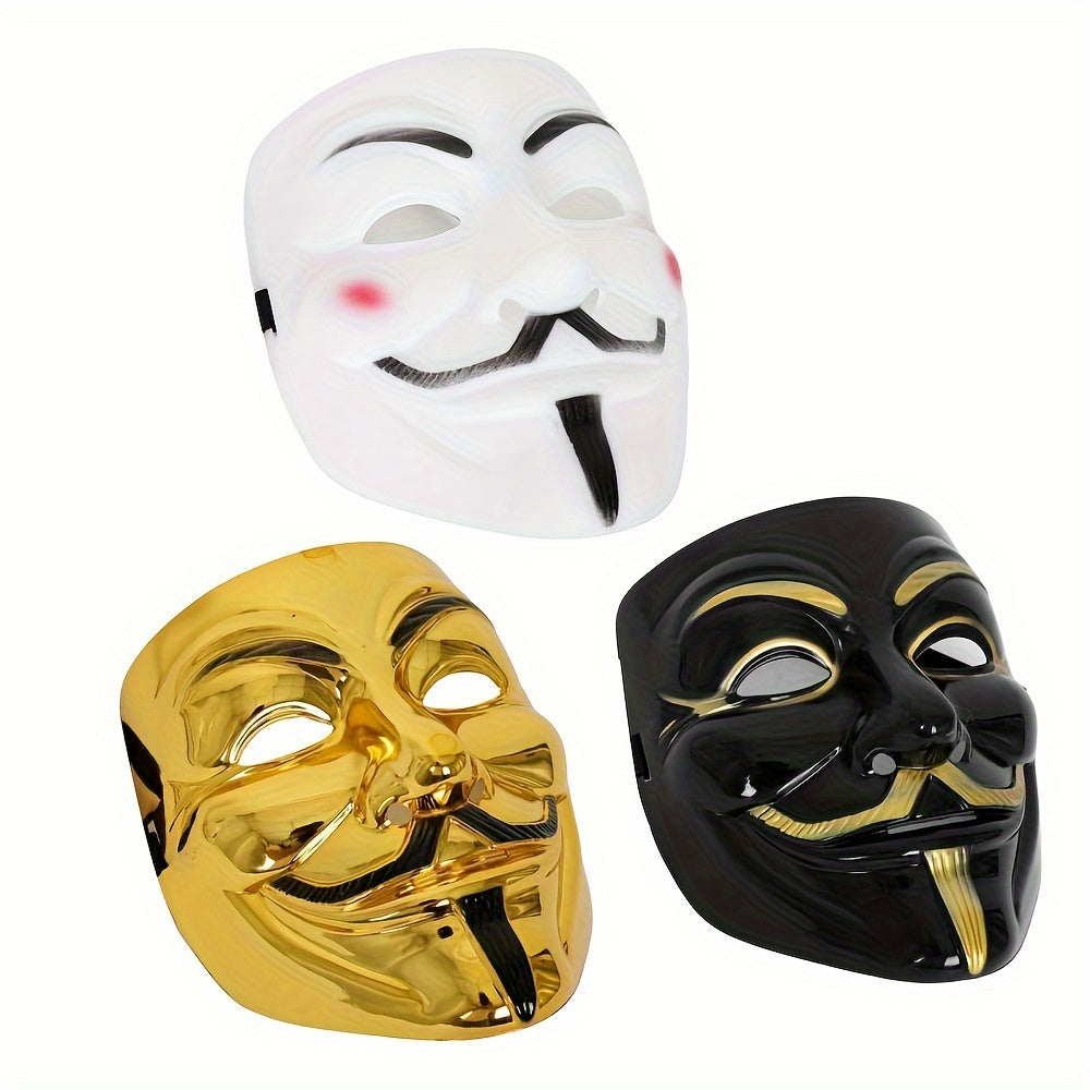 Maschera integrale in plastica Anonymous per Halloween e cosplay
