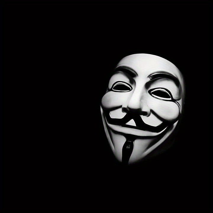 Maschera integrale in plastica per Halloween – Anonymous Cosplay