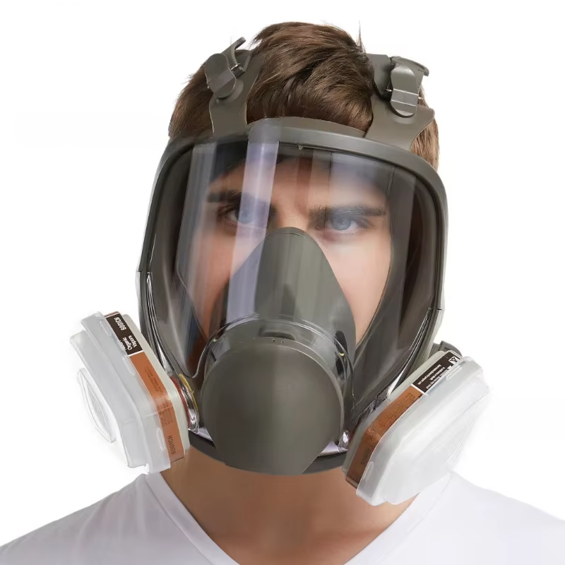 Maschera respiratoria integrale con protezione antiappannamento