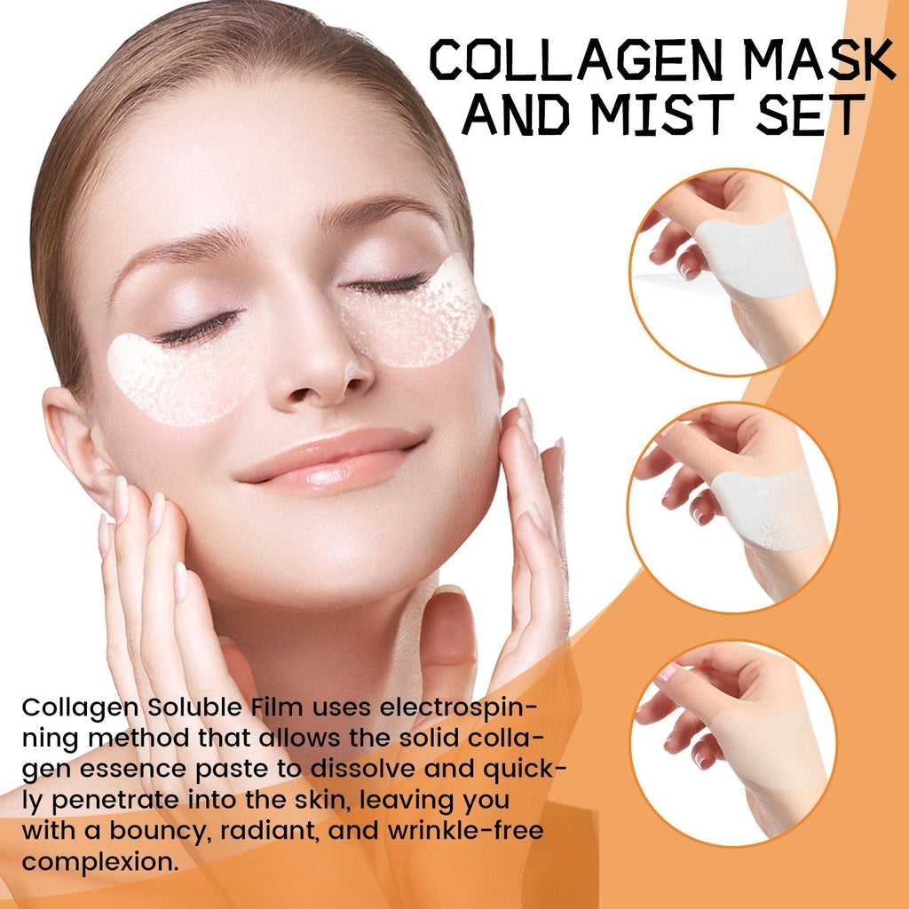 Maschera viso in film di collagene solubile — 10 pezzi