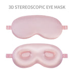 Mascherina per dormire 3D unisex con camere distanziatrici per protezione ciglia e fascia elastica comfort