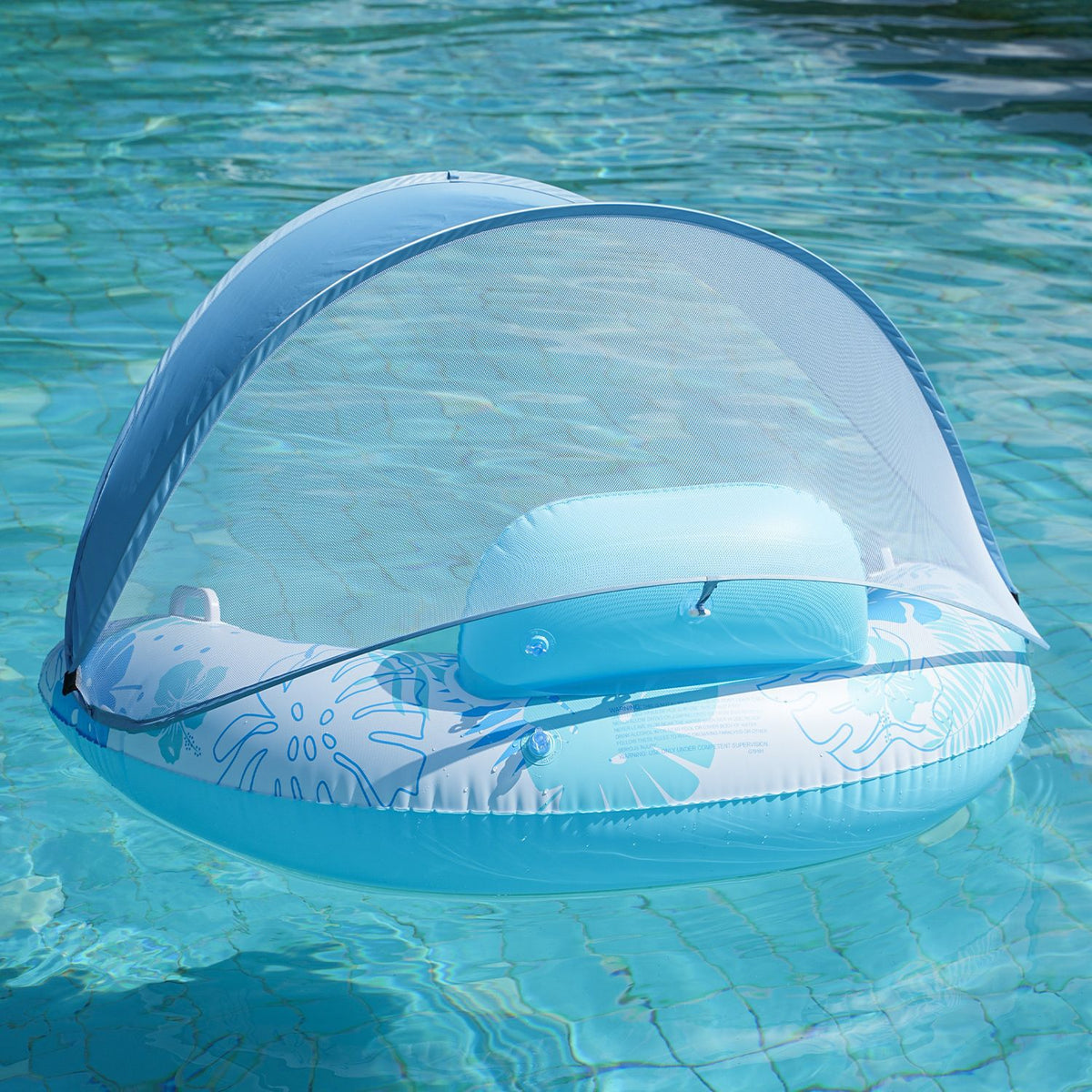 Materassino gonfiabile da piscina con oblò trasparente