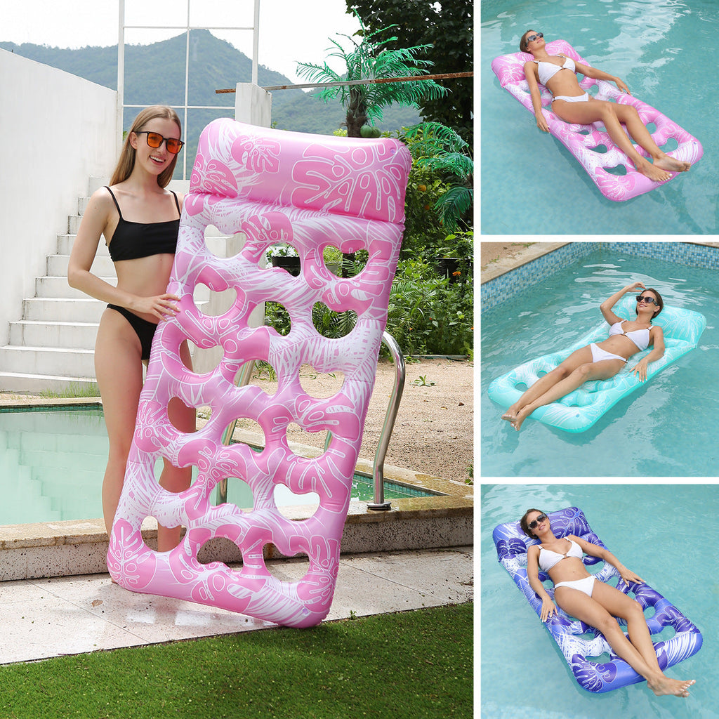 Materassino gonfiabile da piscina con poggiatesta ergonomico