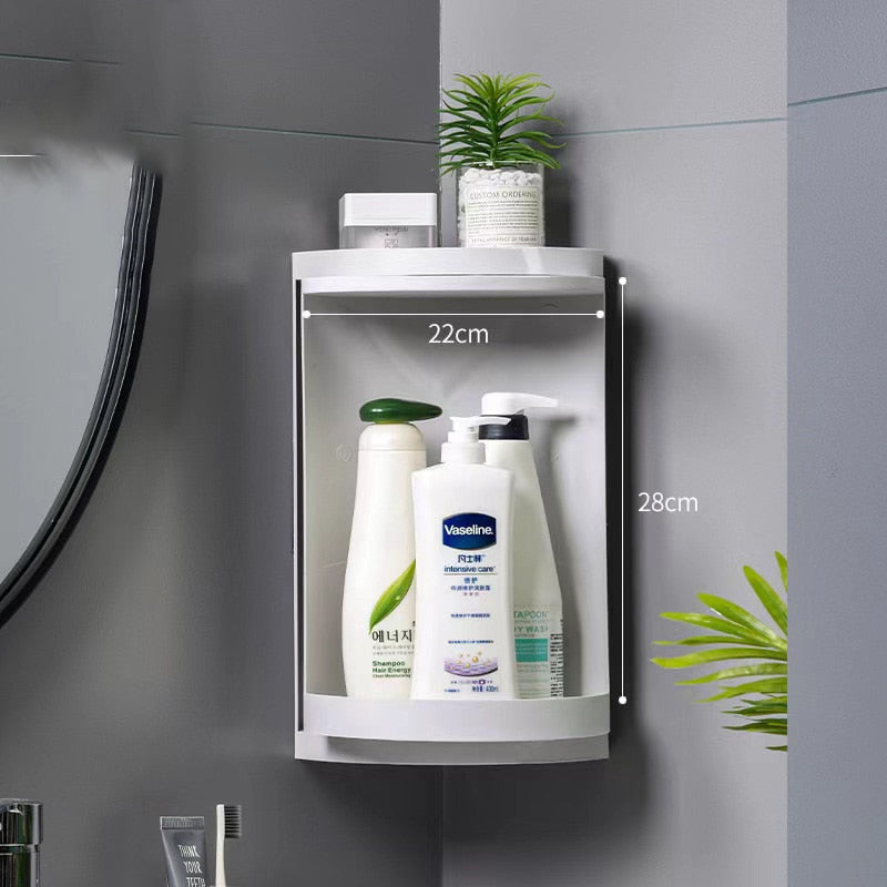 Mensola angolare da bagno salvaspazio