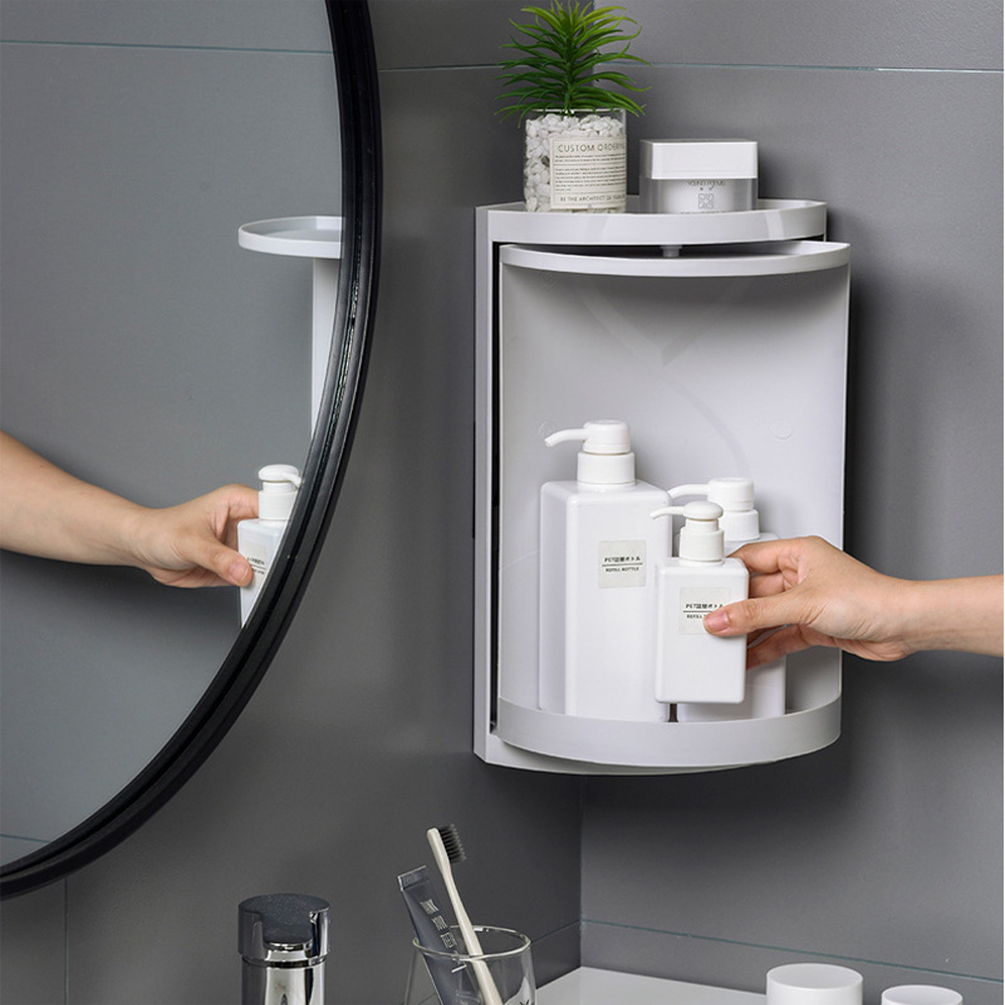 Mensola angolare da bagno salvaspazio