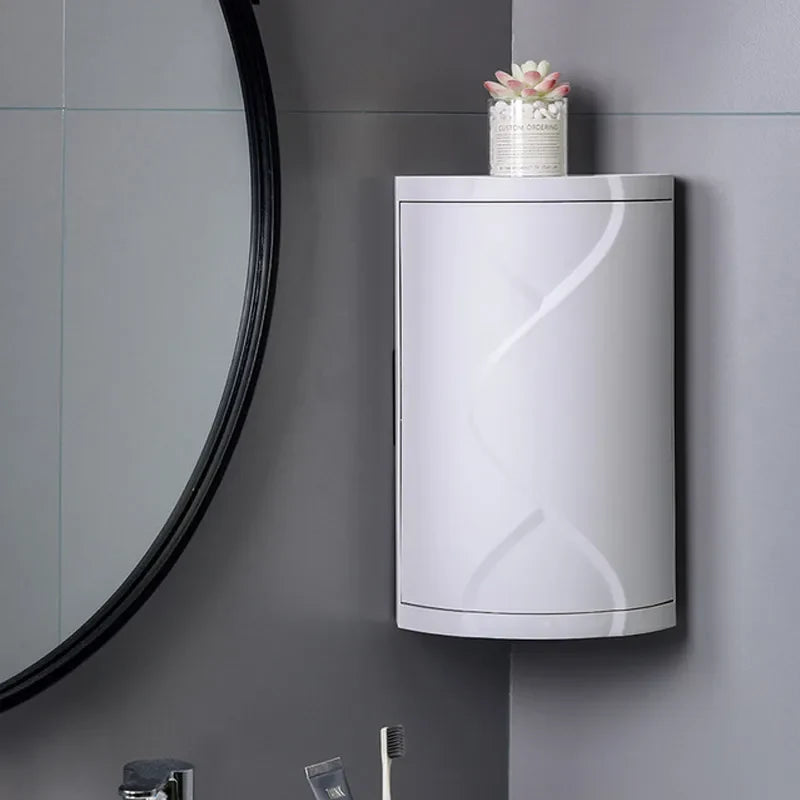 Mensola angolare da bagno salvaspazio