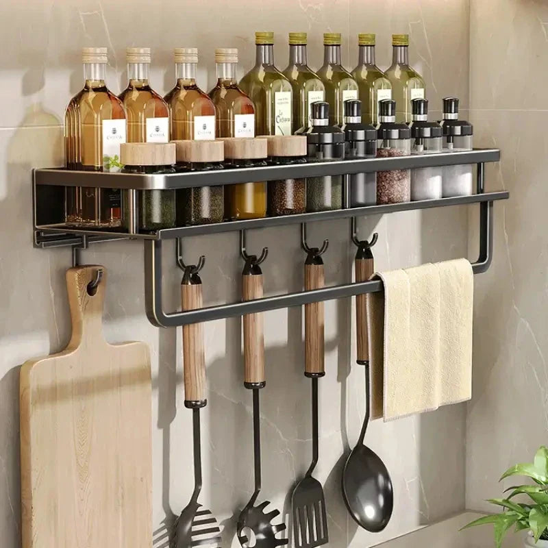 Mensola da cucina moderna nera MetroRack