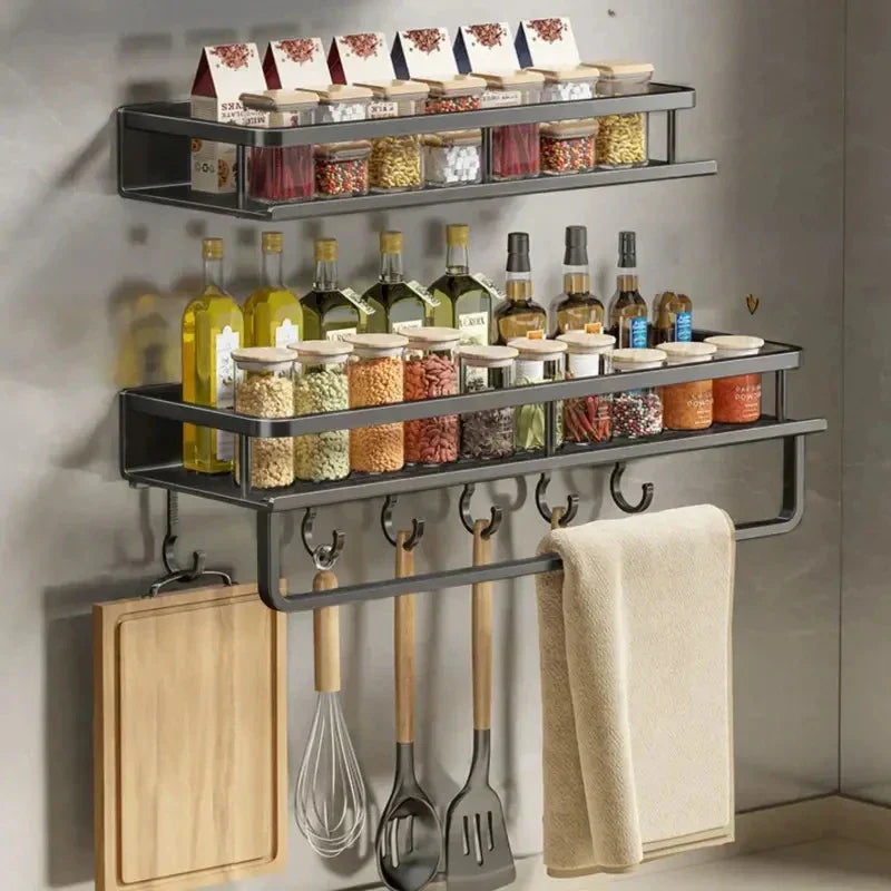 Mensola da cucina moderna nera MetroRack