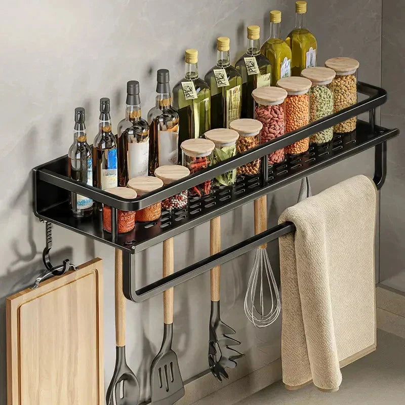 Mensola da cucina moderna nera MetroRack