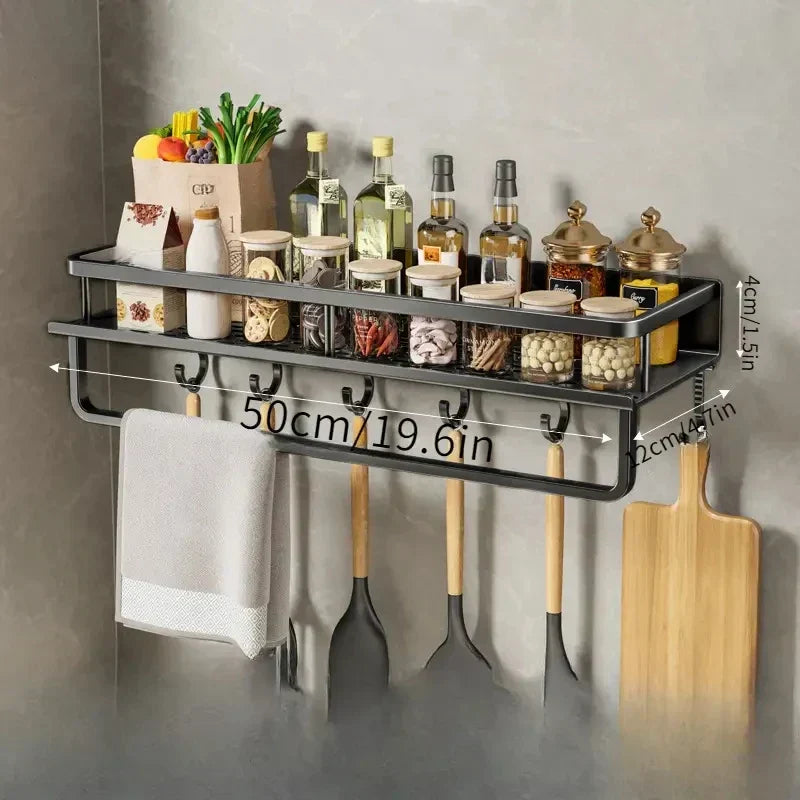 Mensola da cucina moderna nera MetroRack