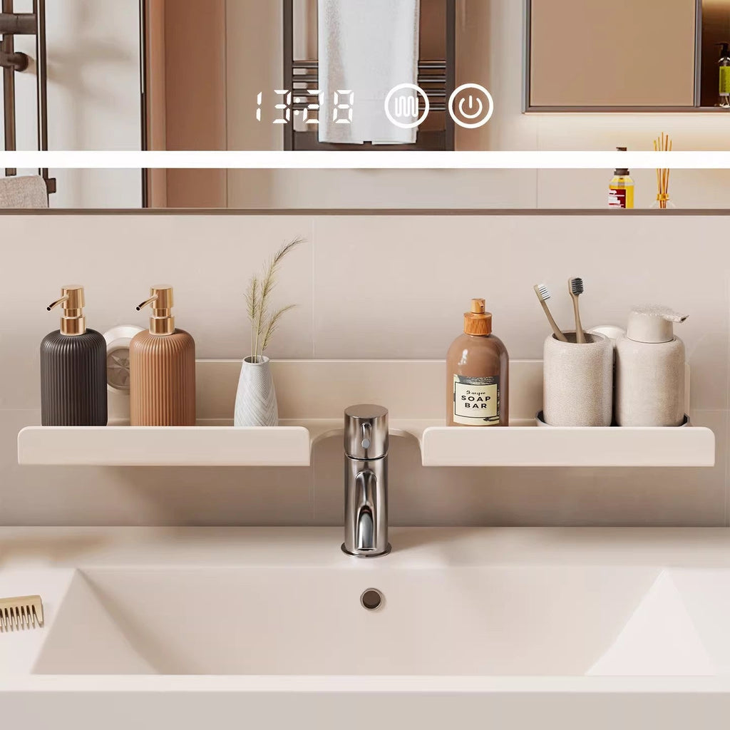 Mensola sottile ventilata per bagno con ventose