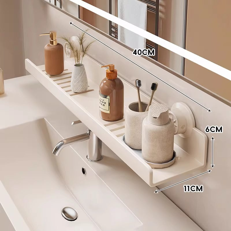 Mensola sottile ventilata per bagno con ventose