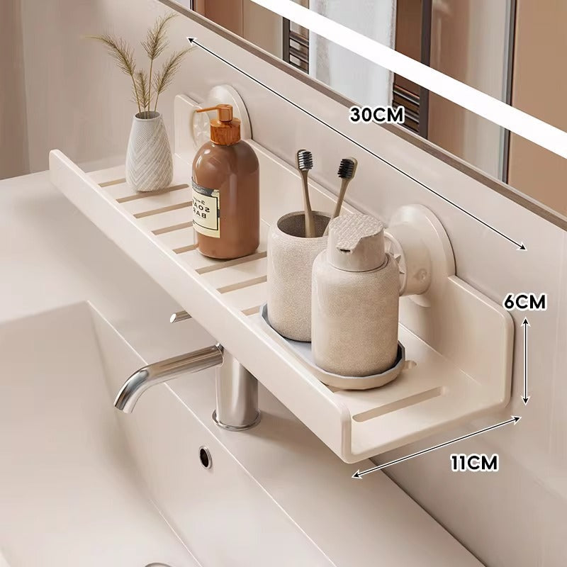 Mensola sottile ventilata per bagno con ventose