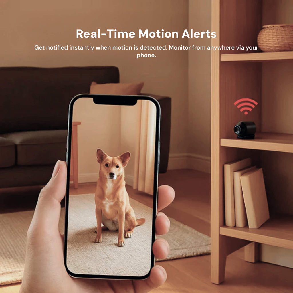 Microcamera wireless da interno con video 1080p e visione notturna a infrarossi