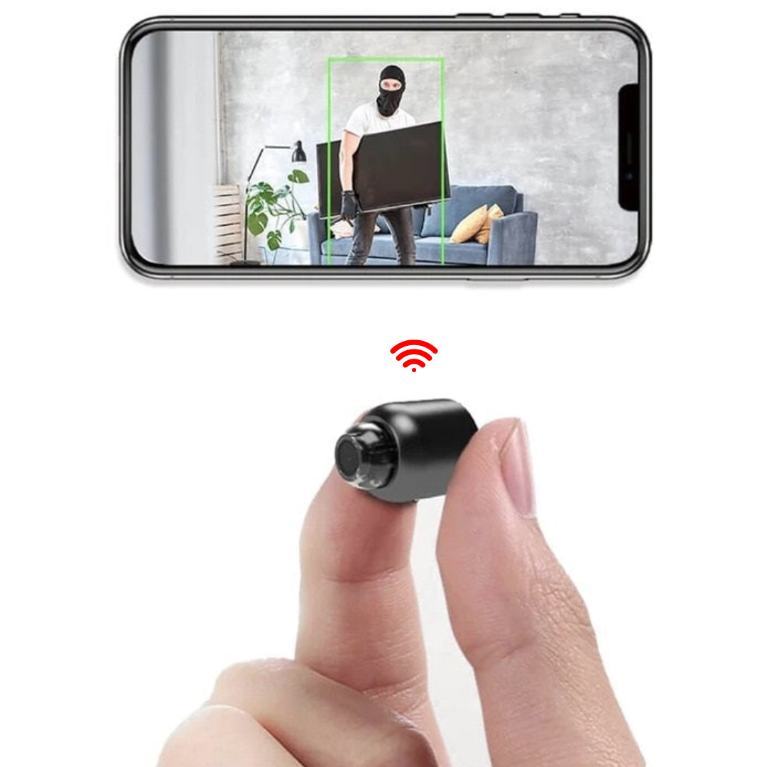 Microcamera wireless da interno con video 1080p e visione notturna a infrarossi