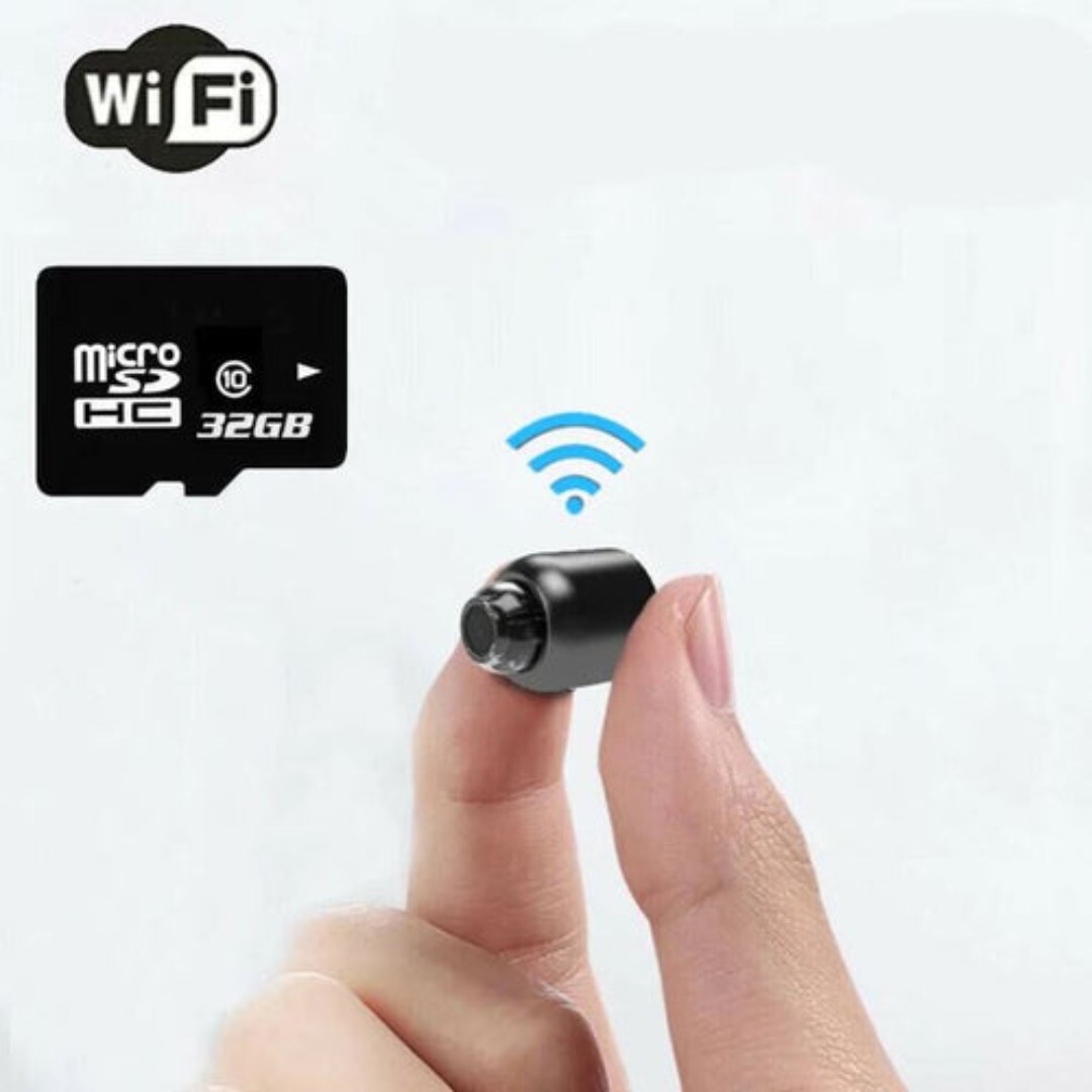 Microcamera wireless da interno con video 1080p e visione notturna a infrarossi