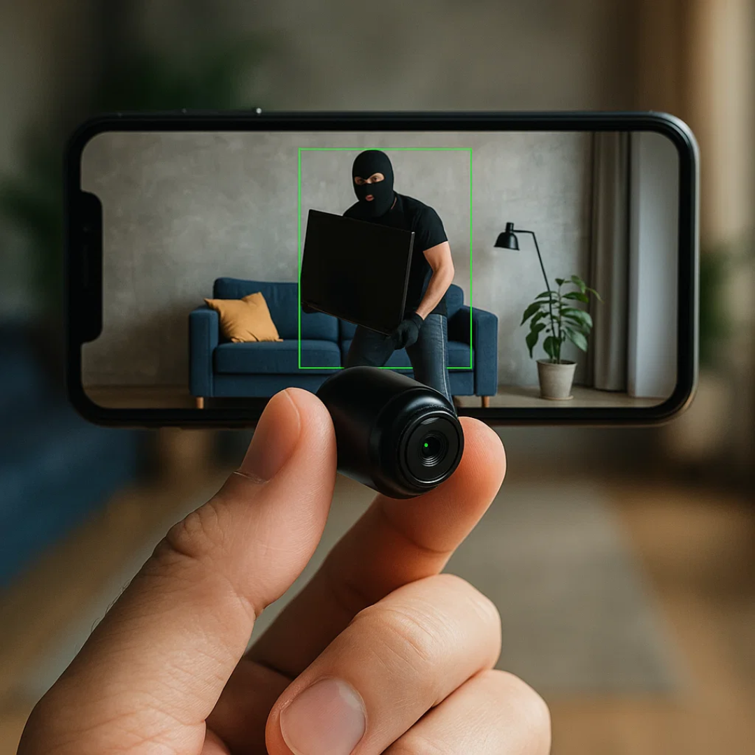Microcamera wireless da interno con video 1080p e visione notturna a infrarossi