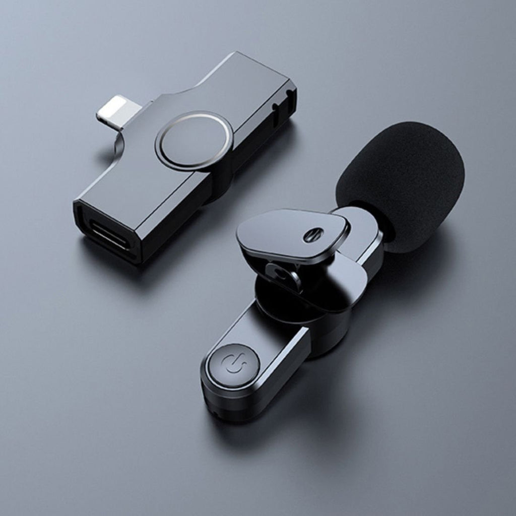 Microfono mini wireless per smartphone – Lavalier con riduzione del rumore e 10 ore di autonomia