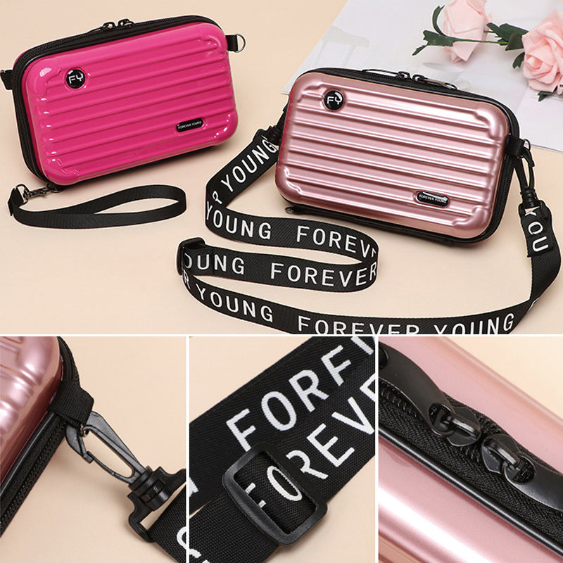 Mini borsa a forma di valigia per donna