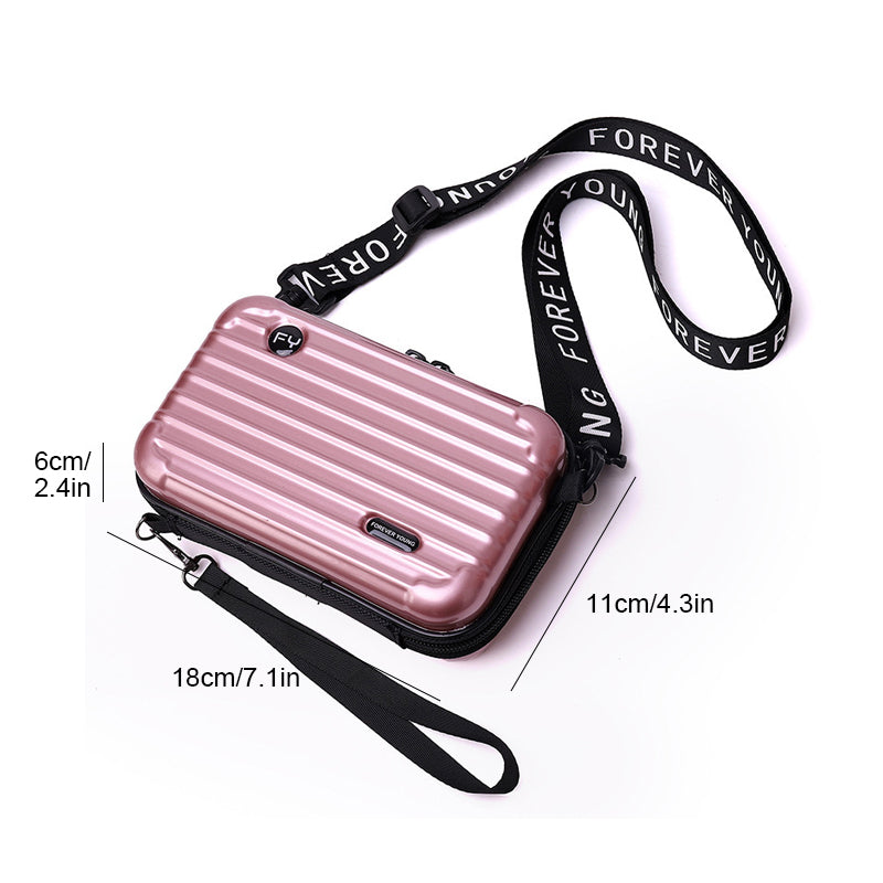 Mini borsa a forma di valigia per donna