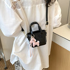 Mini borsa intrecciata con charm