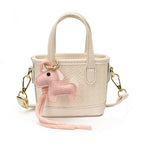 Mini borsa intrecciata con charm