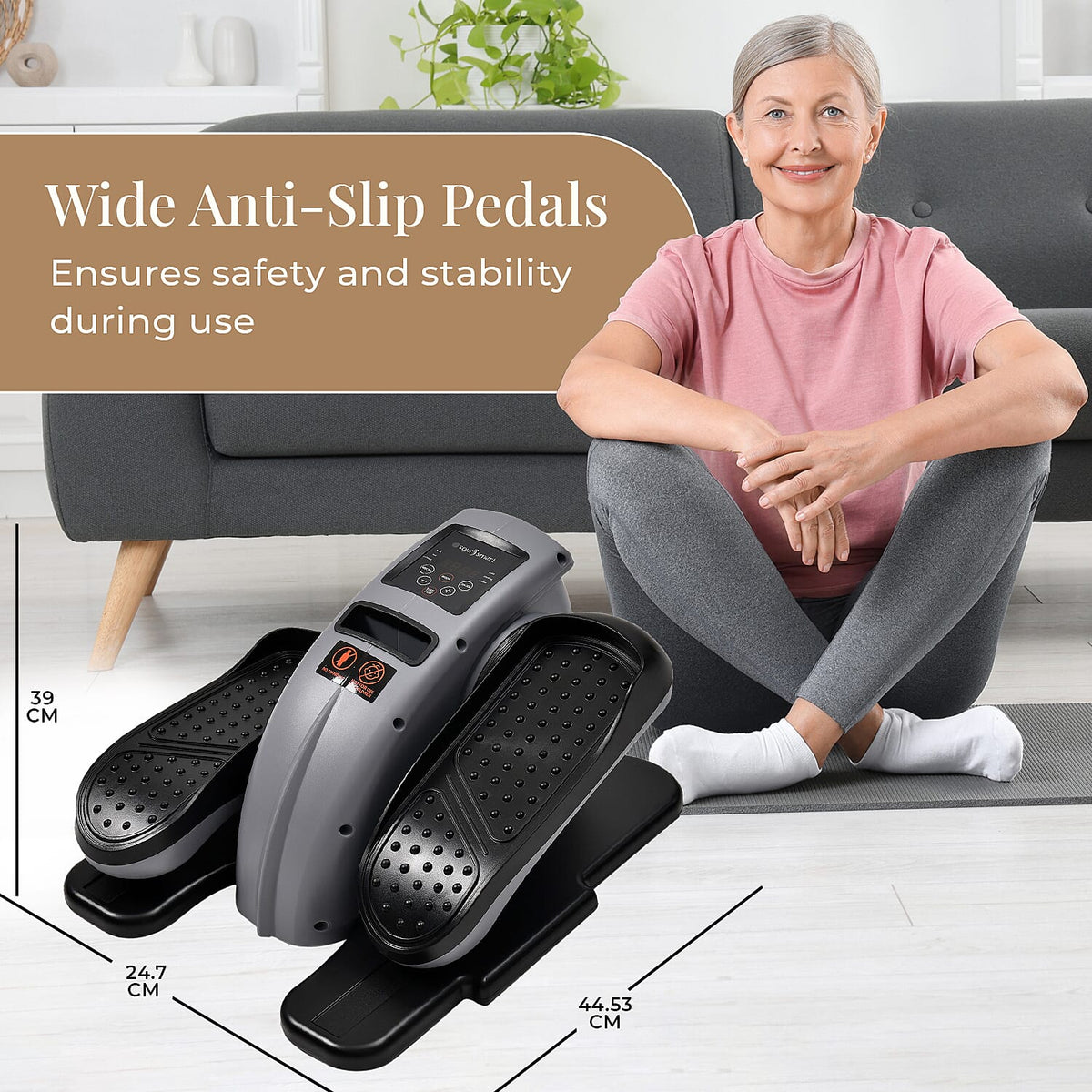 Mini ellittica elettrica per gambe – esercizio da seduto a casa