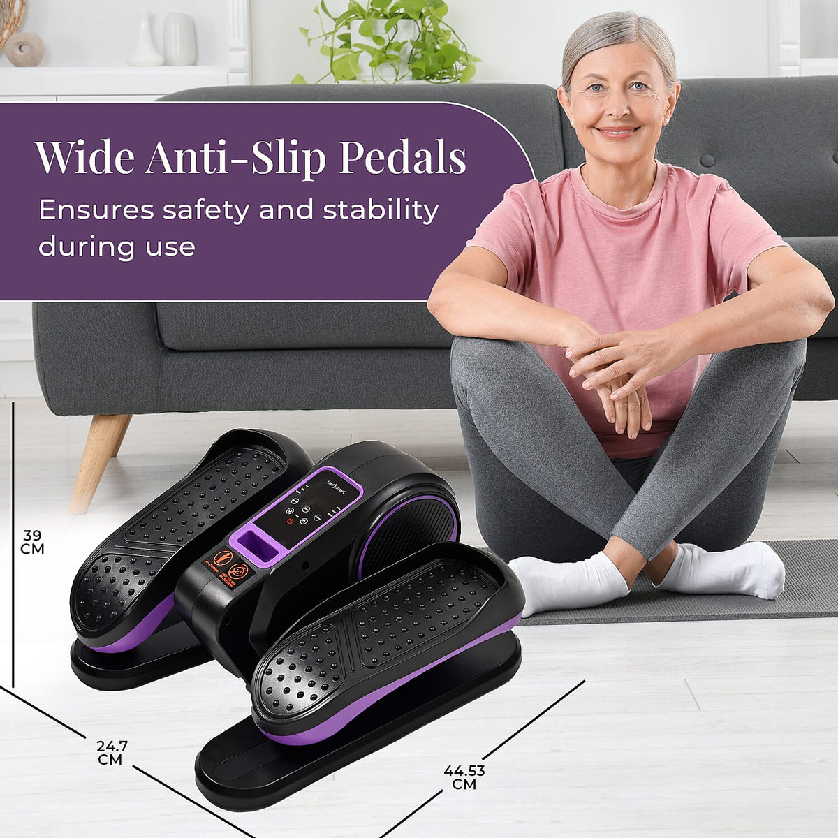 Mini ellittica elettrica per gambe – esercizio da seduto a casa