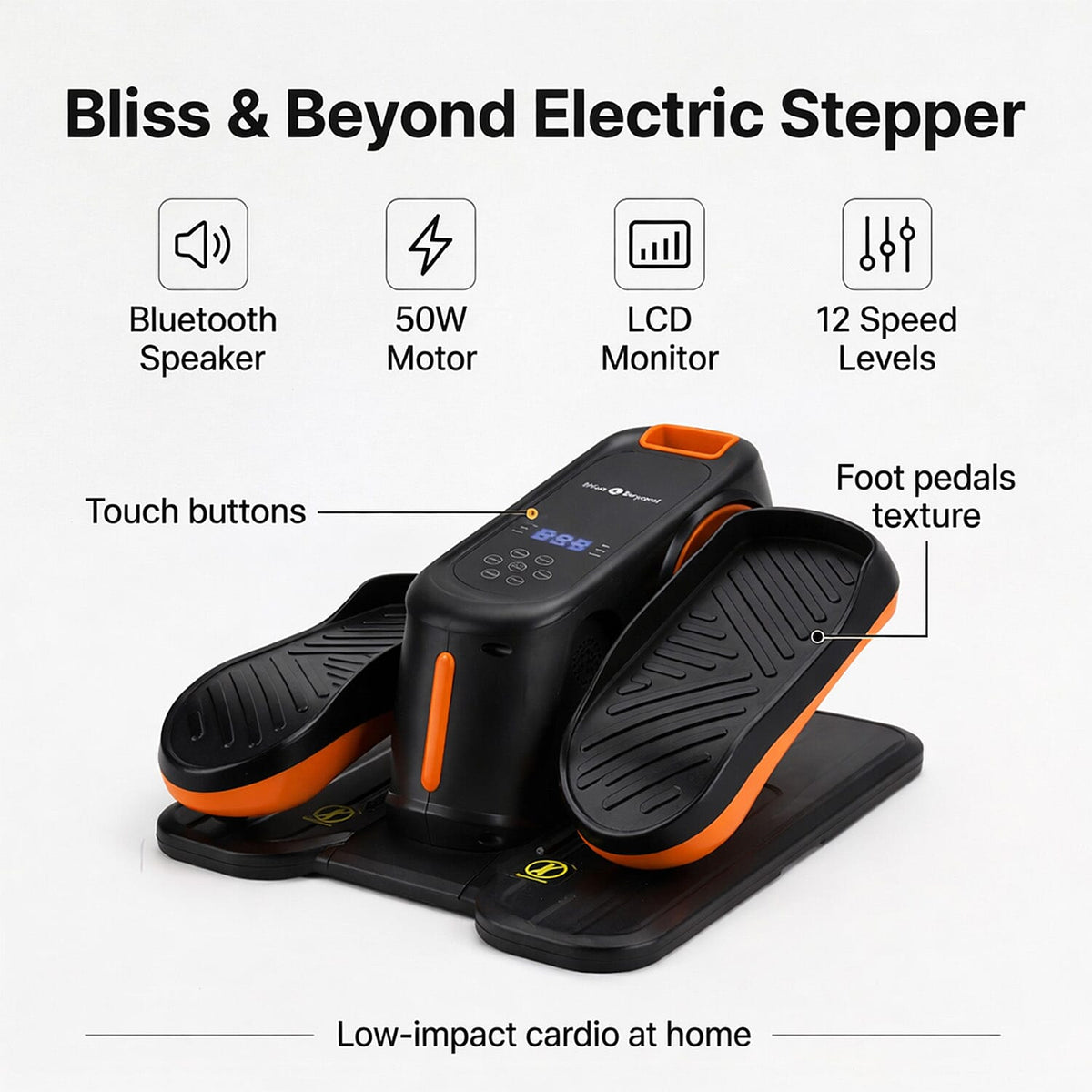 Mini ellittica elettrica per gambe – esercizio da seduto a casa