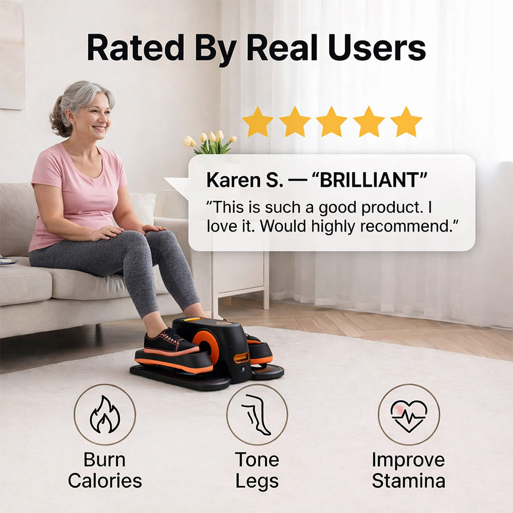 Mini ellittica elettrica per gambe – esercizio da seduto a casa